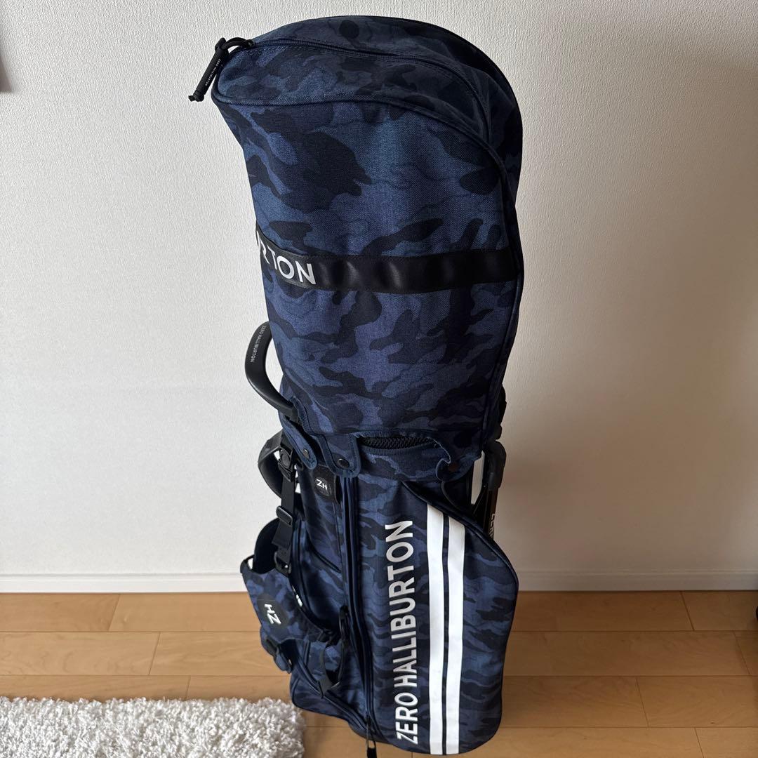 ZERO HALLIBURTON ゴルフバッグ 迷彩柄 ネイビー