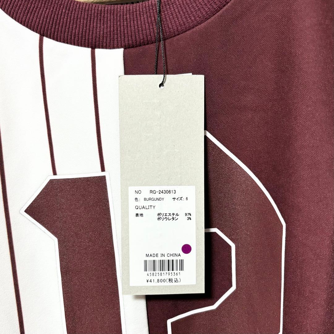 ラッセルノ ゴルフ バイカラー クルーネック プルオーバーブルゾン ボルドー 6