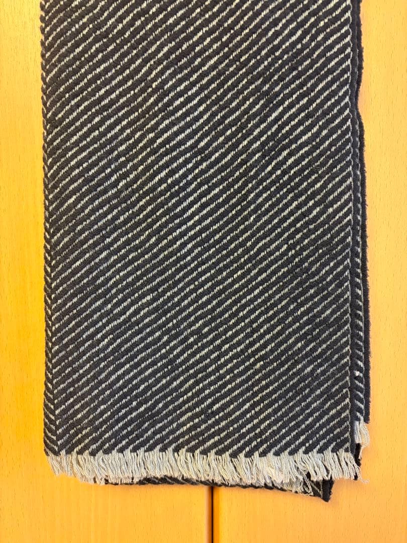 Johnstons of Elgin ジョンストンズ マフラー ネイビー✖️グレー