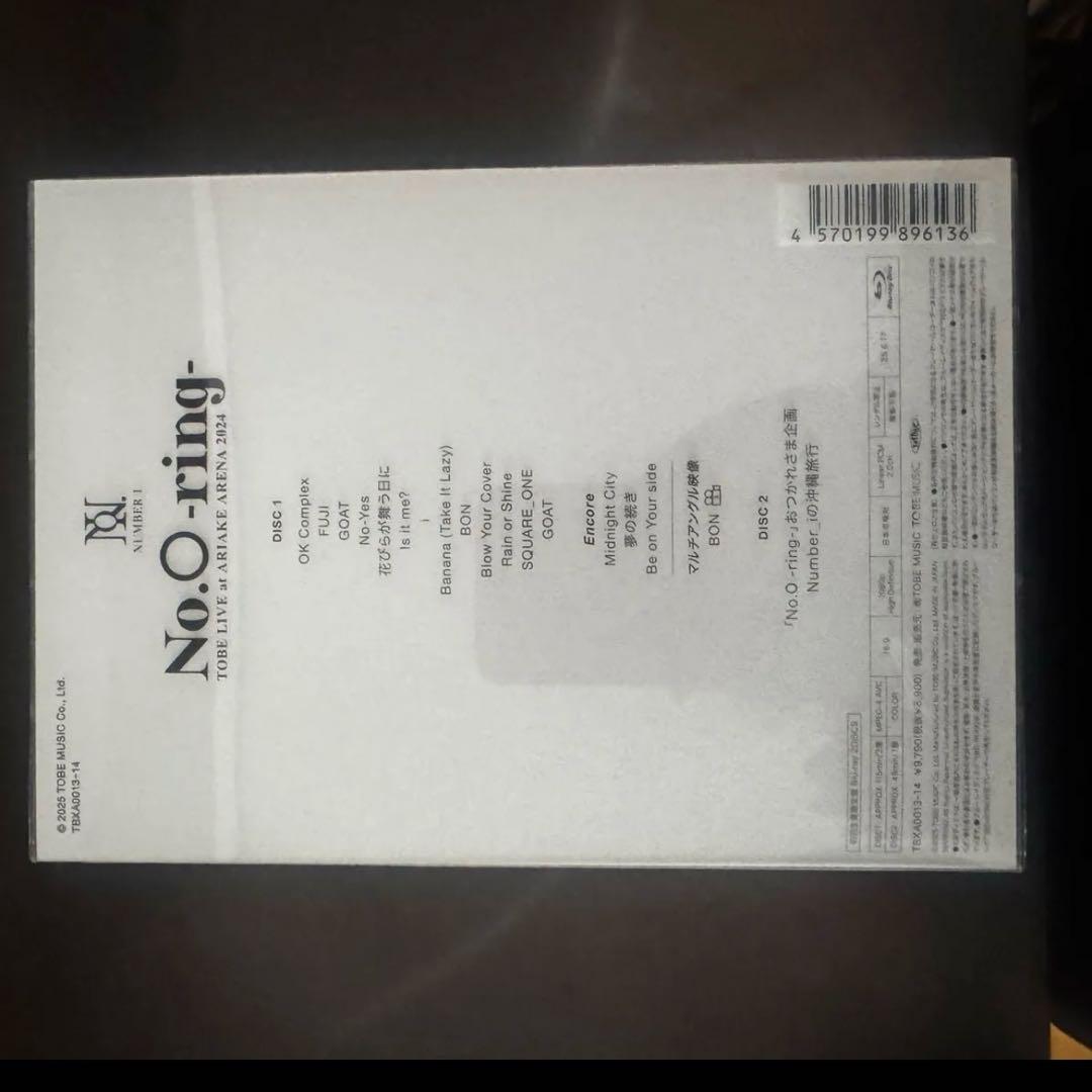Number_i No.O -ring- 初回生産限定盤Blu-ray おまけ付