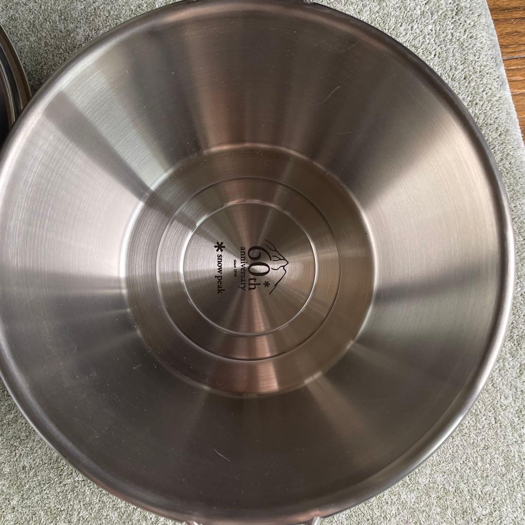 スノーピーク 60周年記念　ステンレス片手鍋　蓋付き