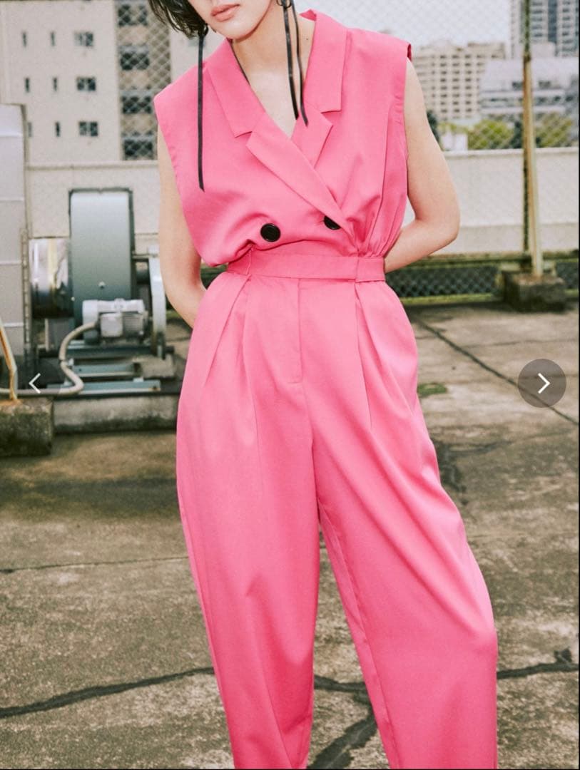 PAMEO POSE メッシュボレロオールインワン