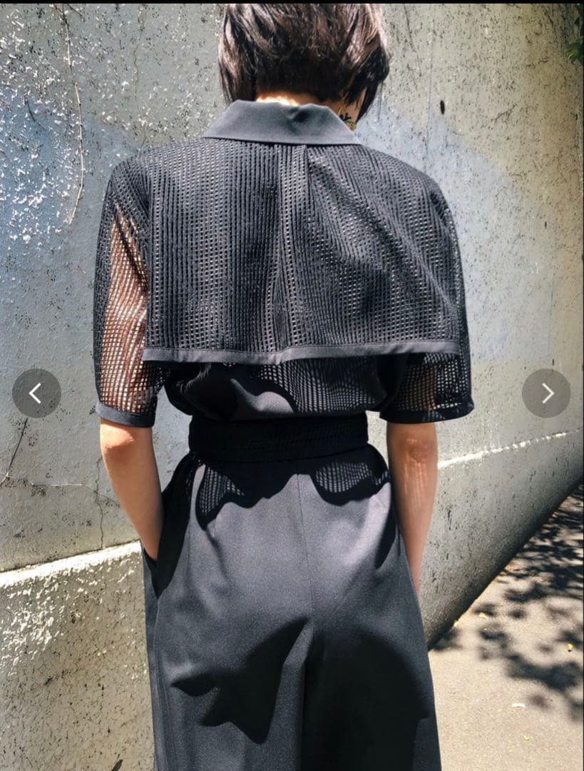 PAMEO POSE メッシュボレロオールインワン