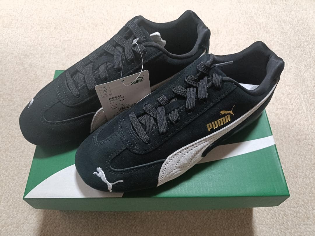 【新品】プーマ　スピードキャット　PUMA　ブラック×ホワイト 24.5cm