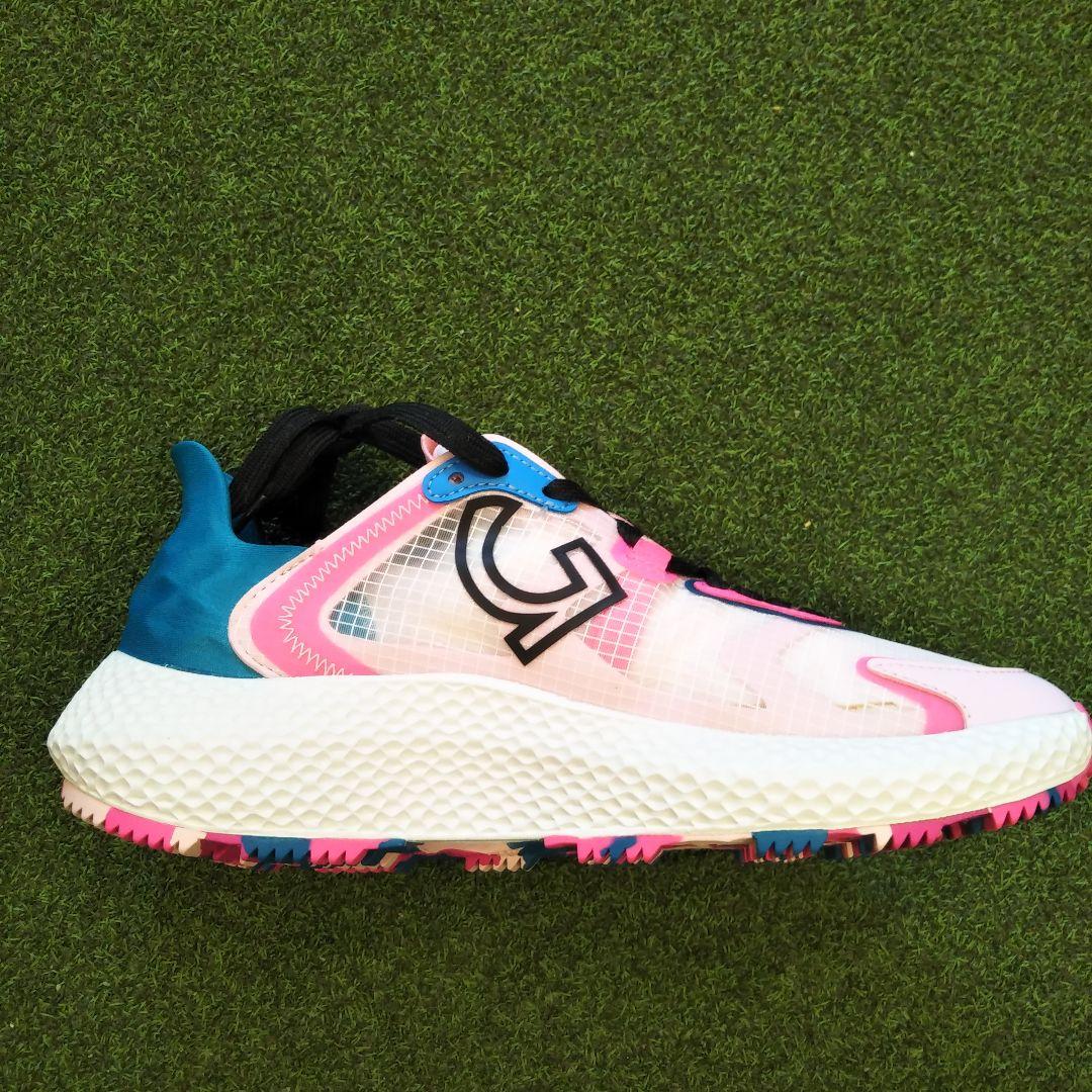 新品 ジーフォア 073432855 ゴルフシューズ ピンク/ブルー 24cm