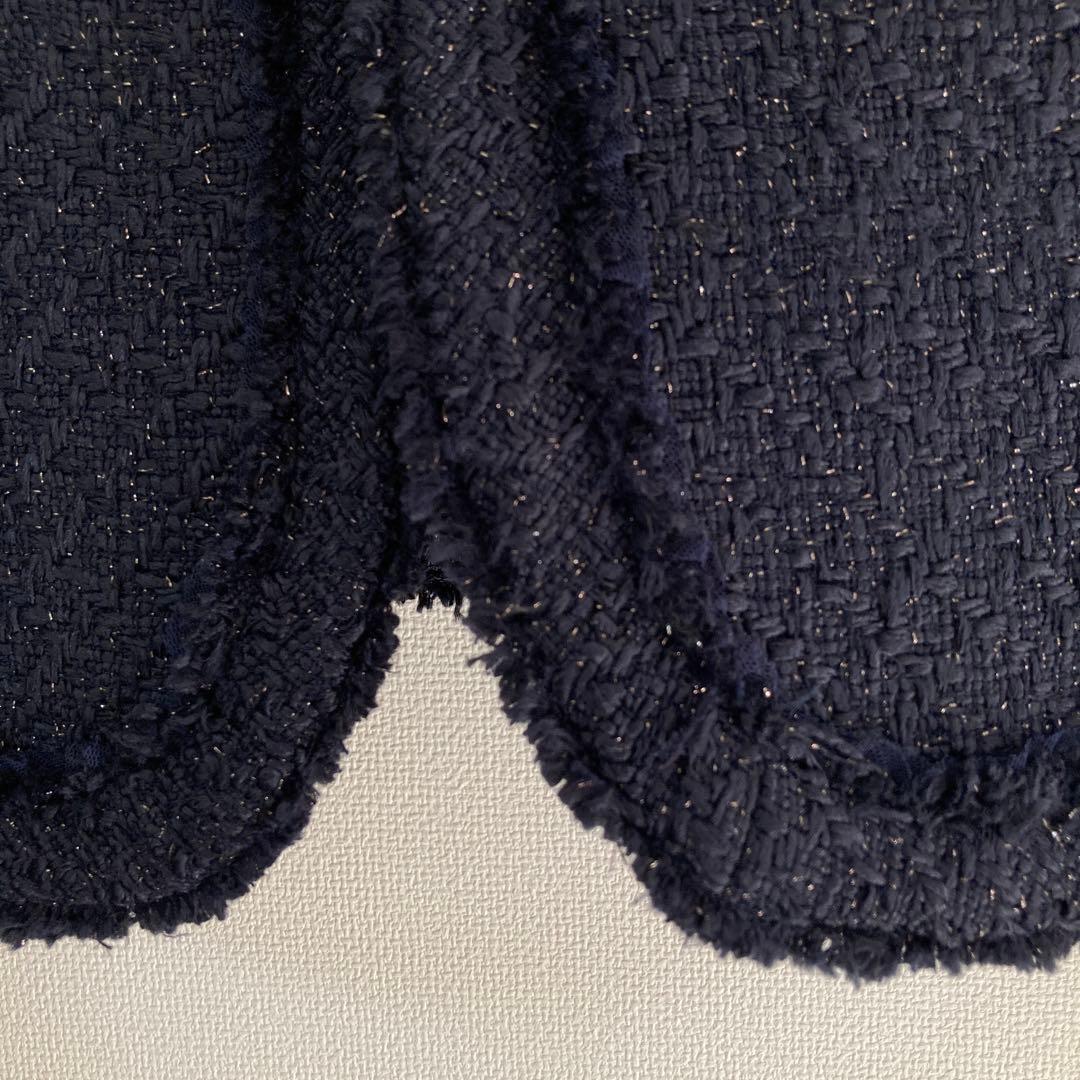 【期間限定お値引き】ツイード　ノーカラージャケット40