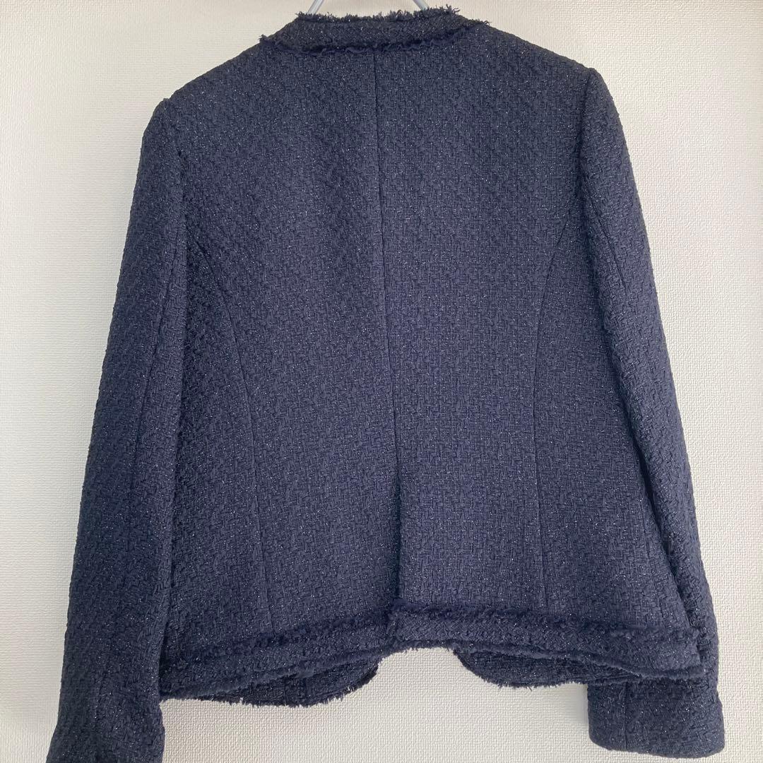 【期間限定お値引き】ツイード　ノーカラージャケット40