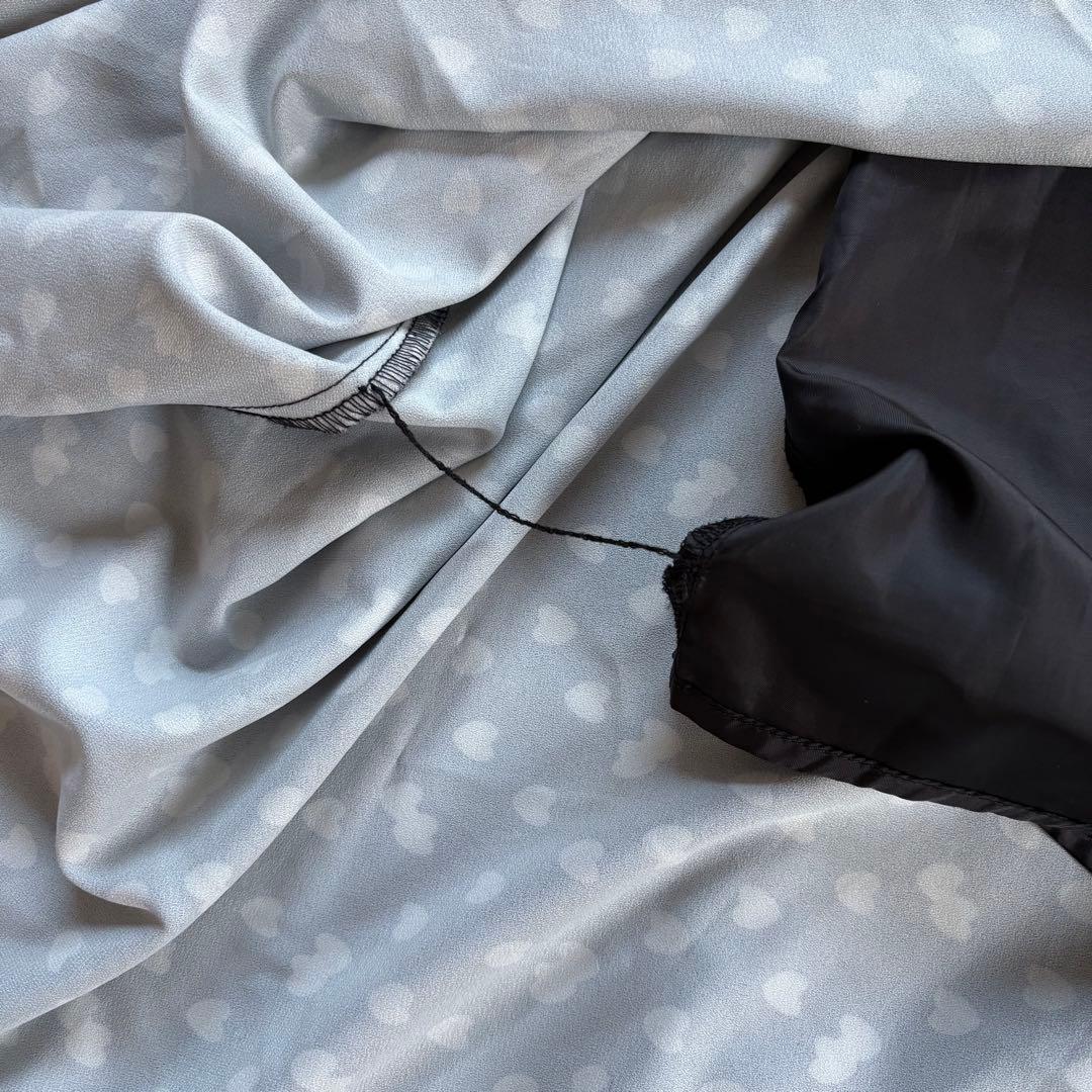 JENNE l'amour ニットドッキングワンピース 黒 フレアワンピース