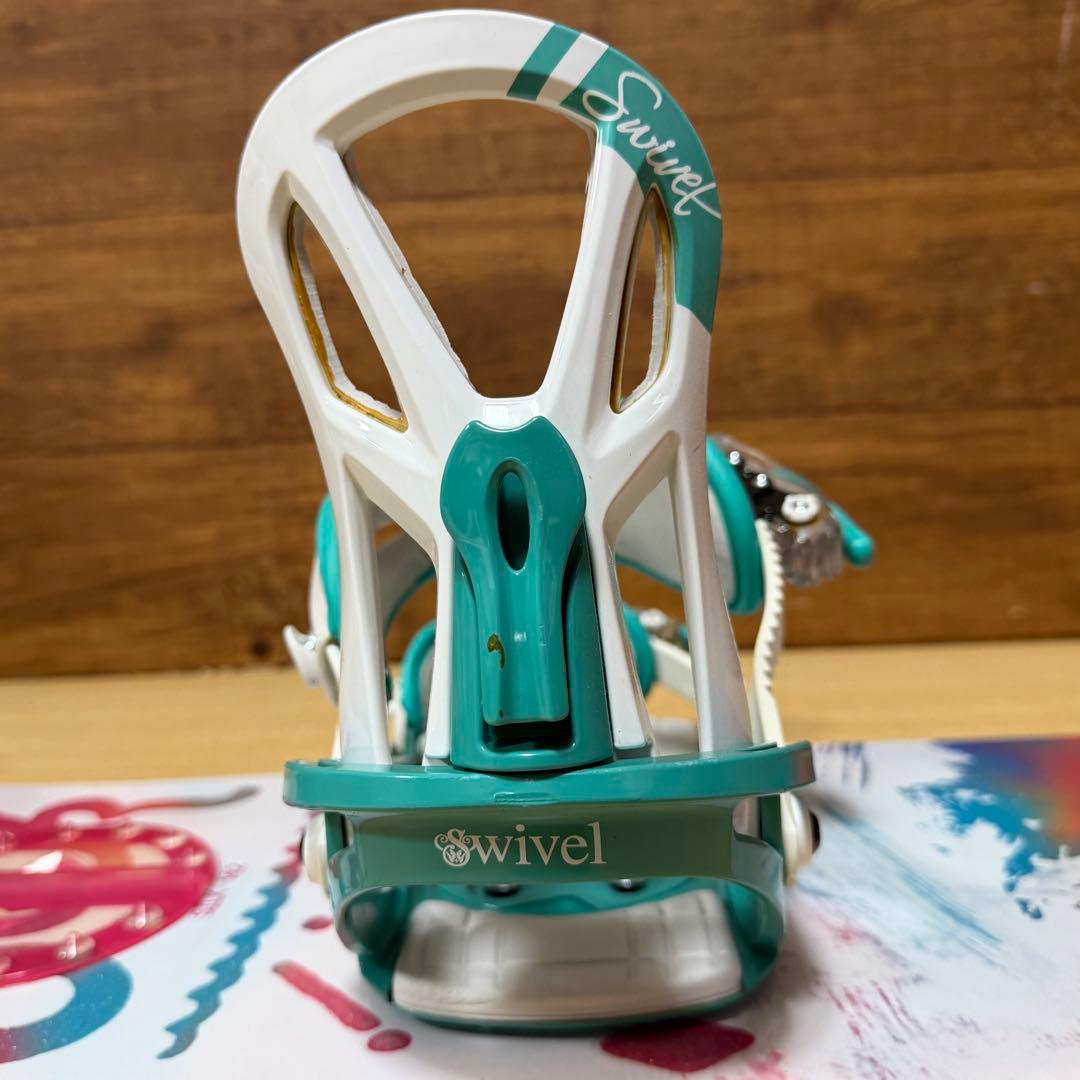 美品　SWIVELスウィベル　レディース　スノーボード4点　142cm かわいい