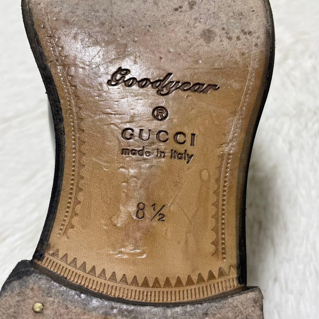 極美品✨定価17万　GUCCI レザーシューズ　希少モデル　27〜27.5cm