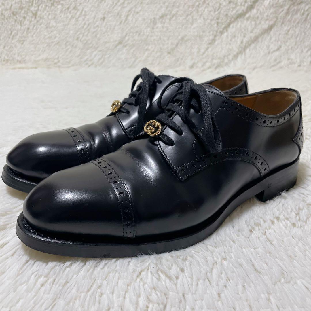極美品✨定価17万　GUCCI レザーシューズ　希少モデル　27〜27.5cm