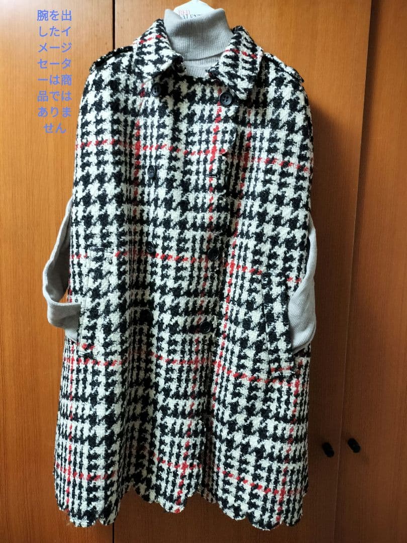 k*o様 RED VALENTINO チェック柄ポンチョ・ケープコート