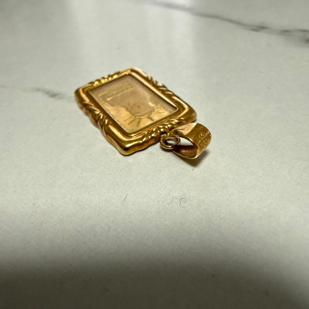 リバティミニバー チャーム 1g 18k 18金　ゴールド