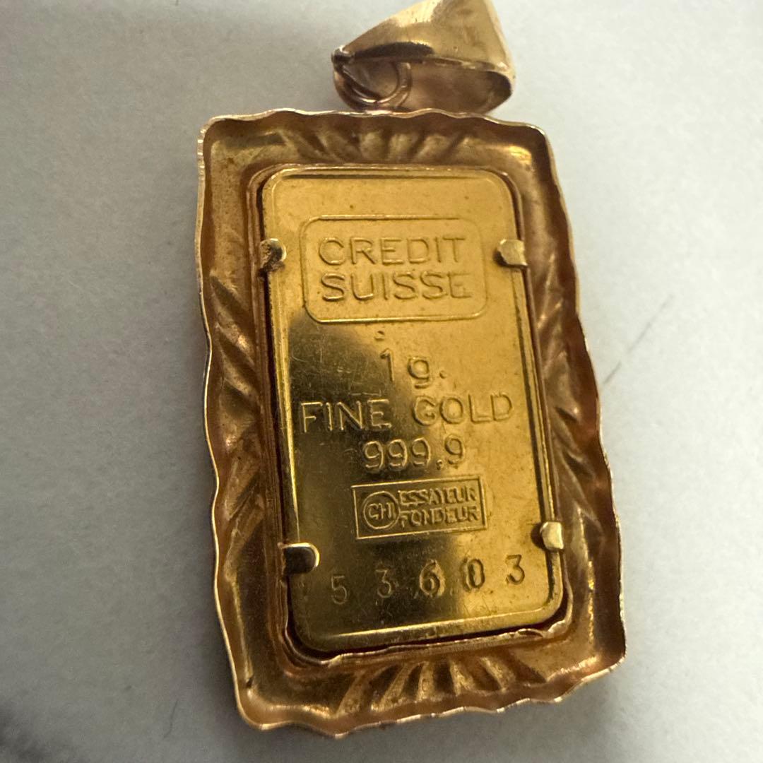 リバティミニバー チャーム 1g 18k 18金　ゴールド