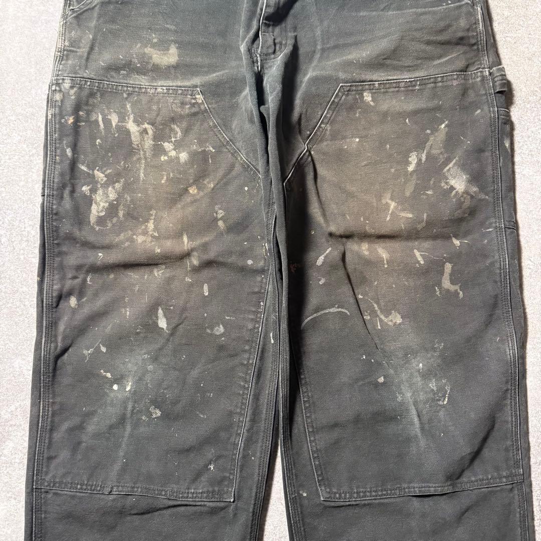 古着 DAKOTA ダブルニー ペインターパンツ W40 L32 ブラック