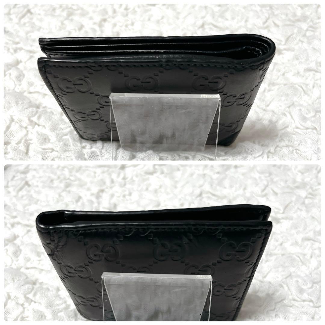 箱付✨ドリアン　グッチ　GG シマ　レザー　二つ折り　財布　インターロッキング