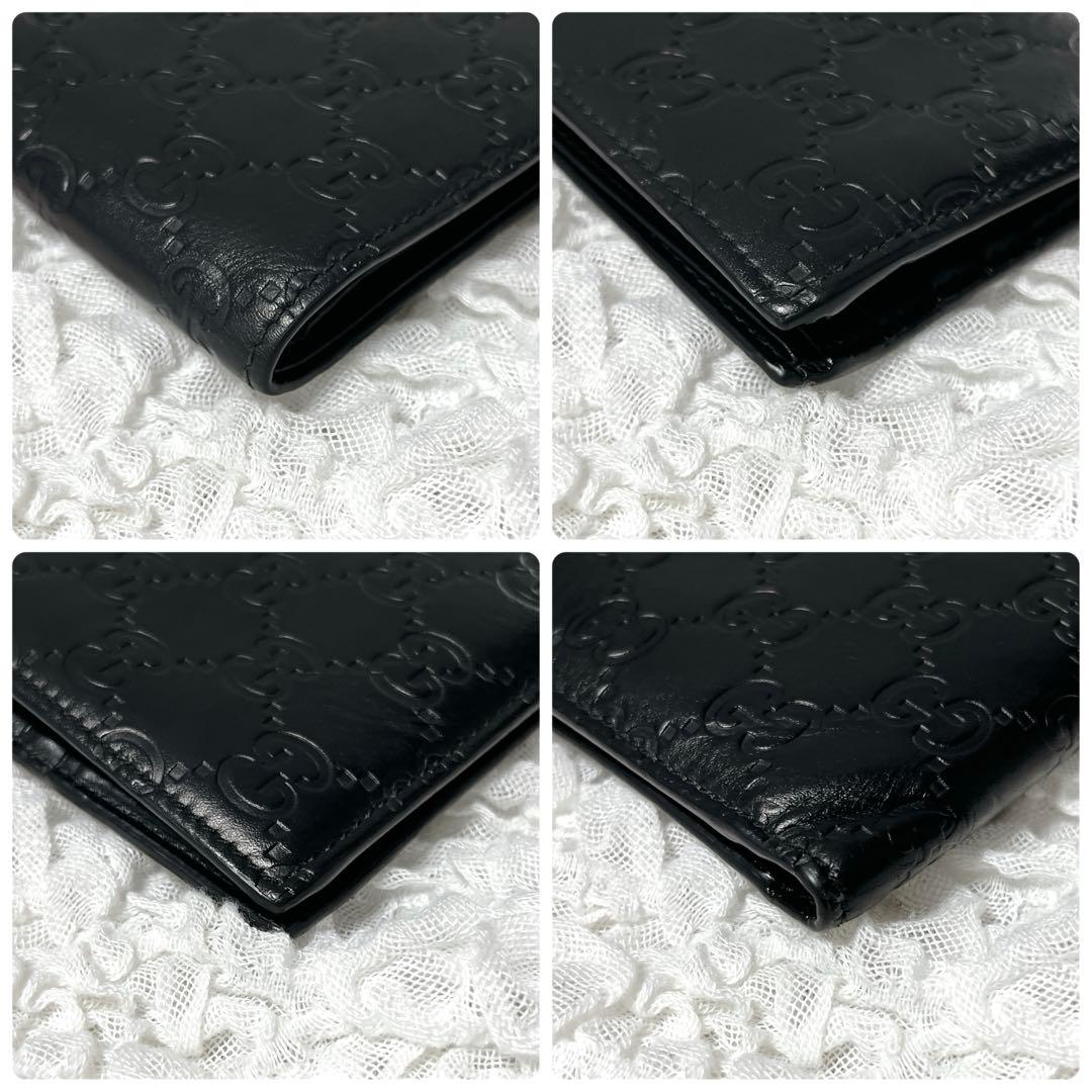 箱付✨ドリアン　グッチ　GG シマ　レザー　二つ折り　財布　インターロッキング