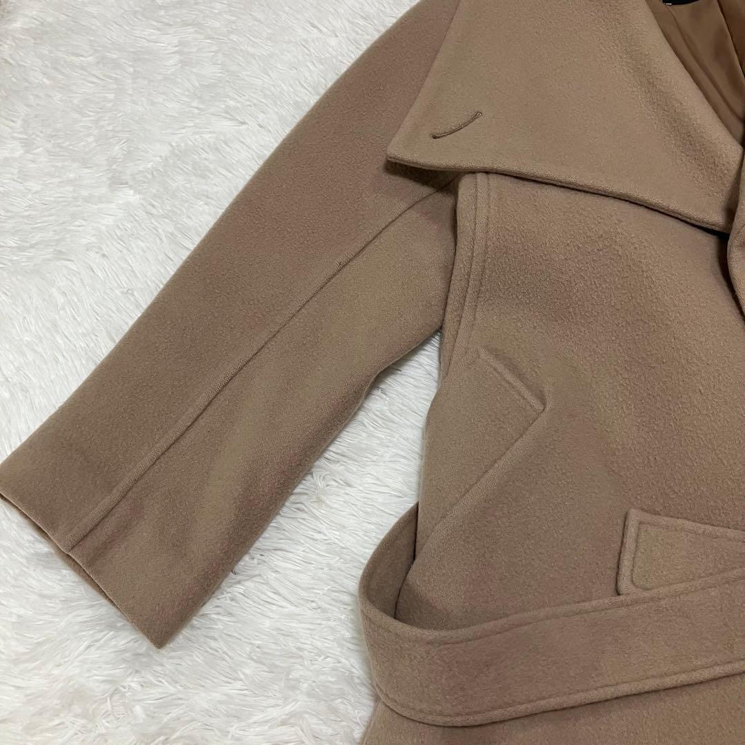 スナイデル プレミアウール カシミヤ混 ロングコート ベージュ ベルト付