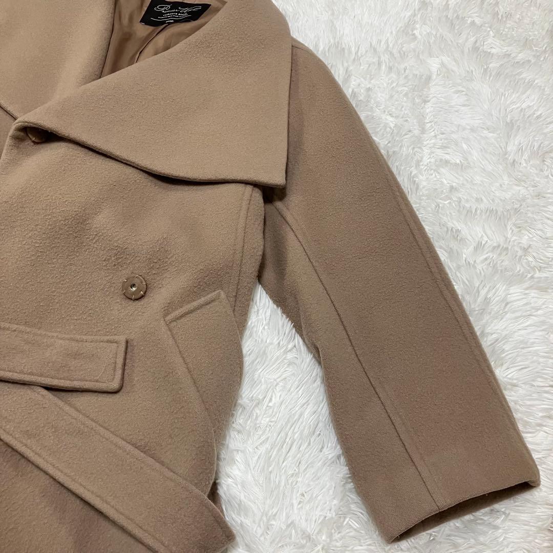 スナイデル プレミアウール カシミヤ混 ロングコート ベージュ ベルト付