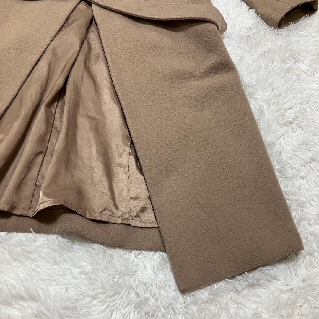 スナイデル プレミアウール カシミヤ混 ロングコート ベージュ ベルト付