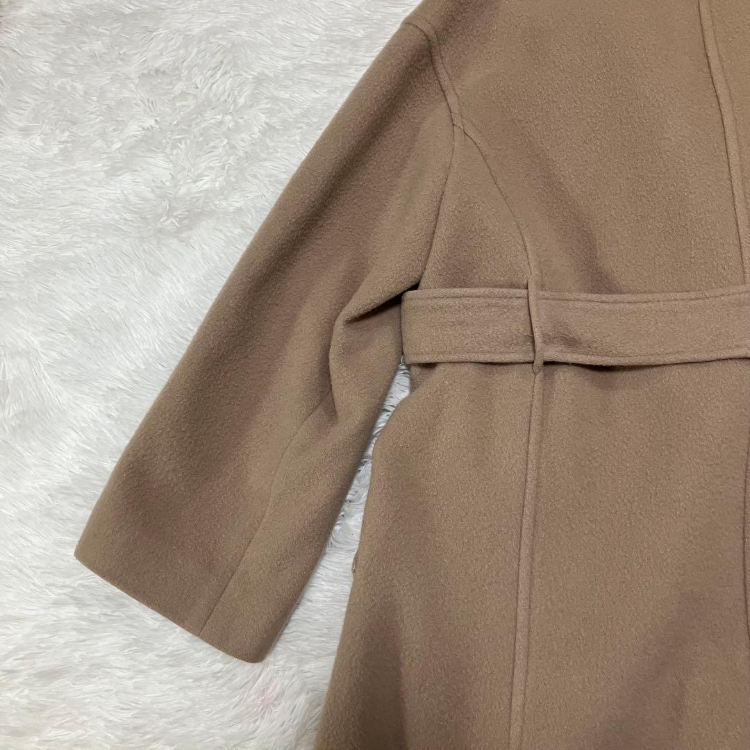 スナイデル プレミアウール カシミヤ混 ロングコート ベージュ ベルト付