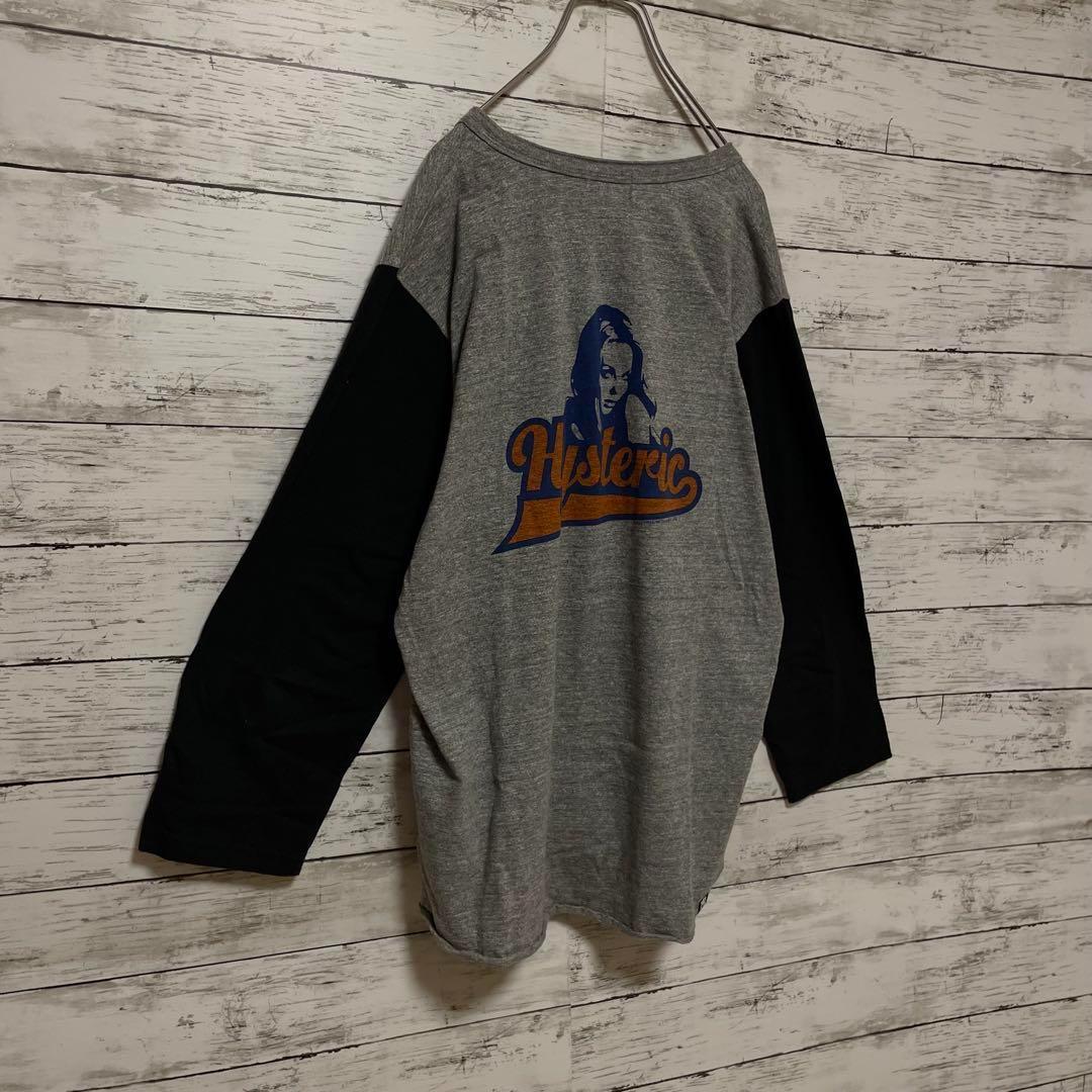 758【入手困難】ヒステリックグラマー♤ビッグロゴ　ラグランTシャツ　希少　美品