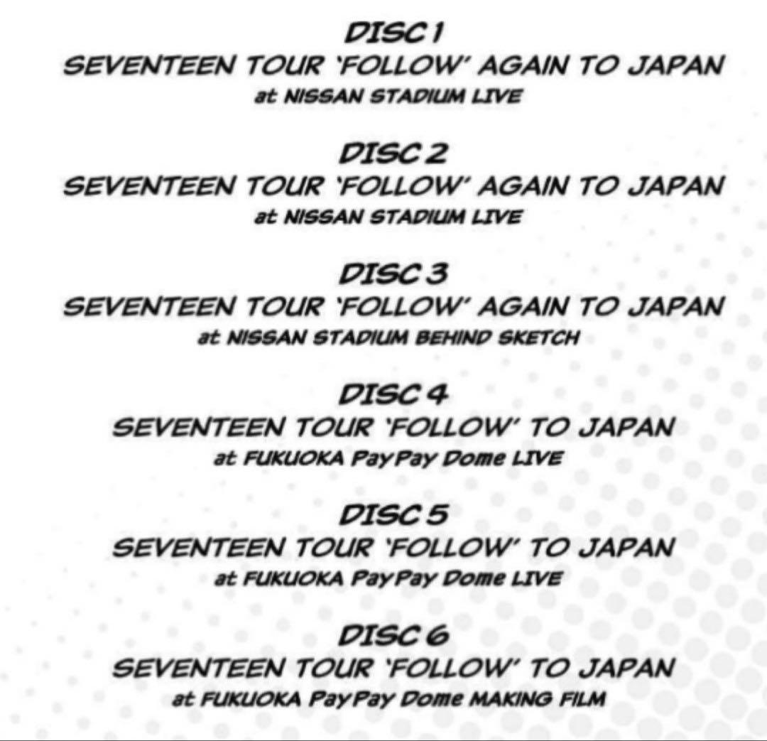 ミュージック SEVENTEEN TOUR FOLLOW AGAIN TO JAPAN DVD