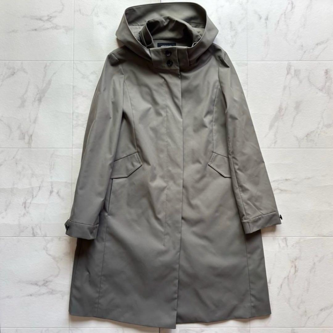 美品 アンタイトル 撥水 中綿ライナー付き2WAY フーデットコート サイズ3