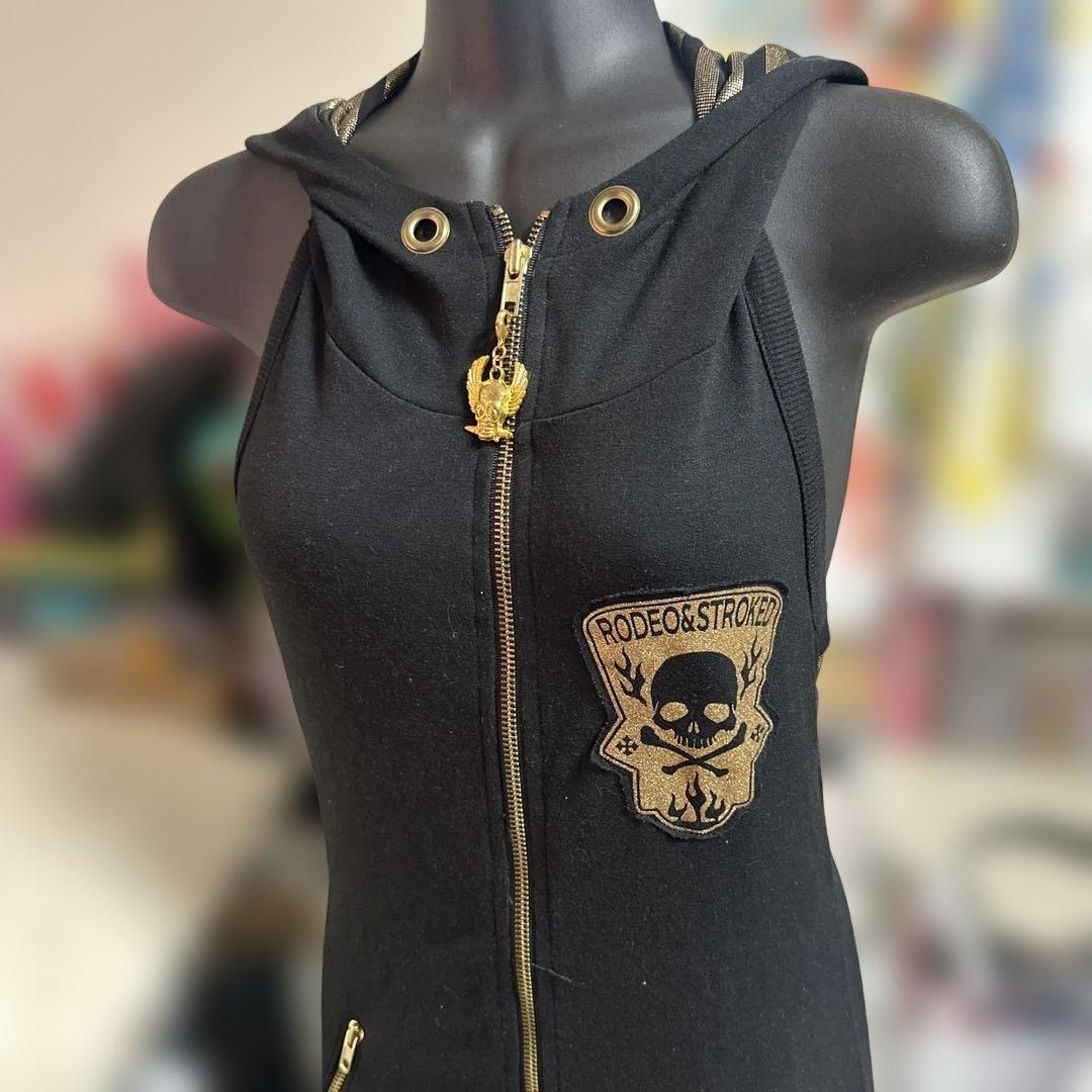 d.i.a スカル　ブラックパーカー　ワンピース