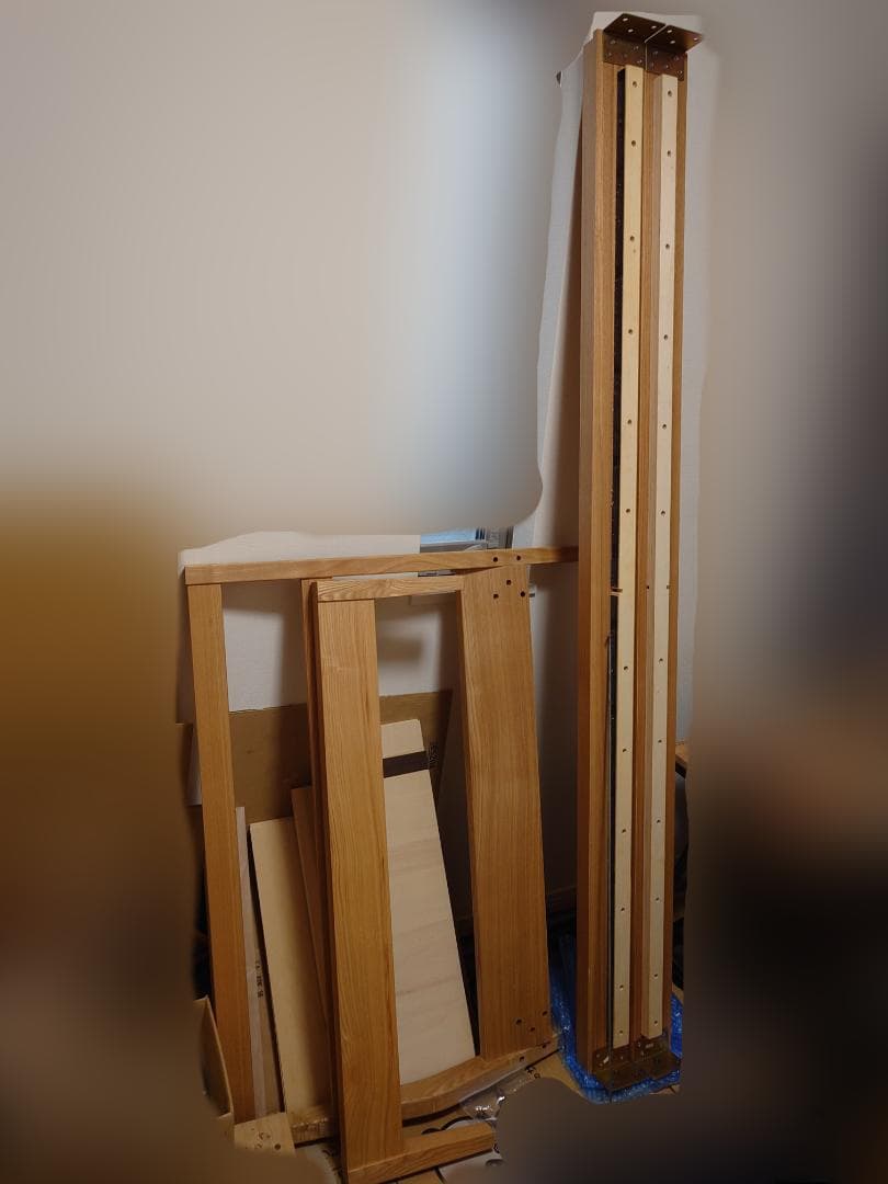 木製シングルベッドフレーム(無印、タモ材)