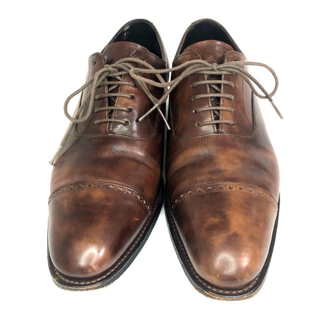 Perfetto ペルフェット ミュージアムカーフ 革靴 茶 26cm