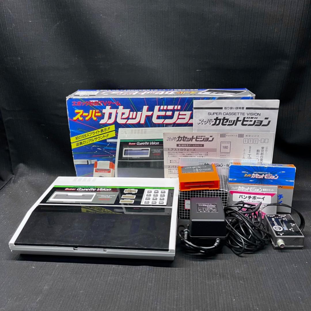 ▽Gc左1038 エポック社 スーパーカセットビジョン 本体 カセット まとめ
