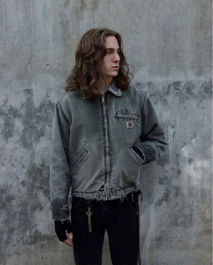 スペシャル 珍品 カーハート トラッカージャケット 襤褸 ボロ USA 一点物