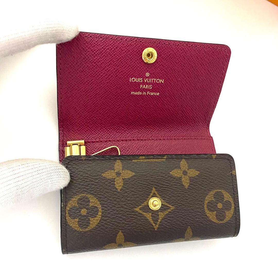 ルイ ヴィトン◎ミュルティクレ6 フューシャ　モノグラム キーケース ブラウン
