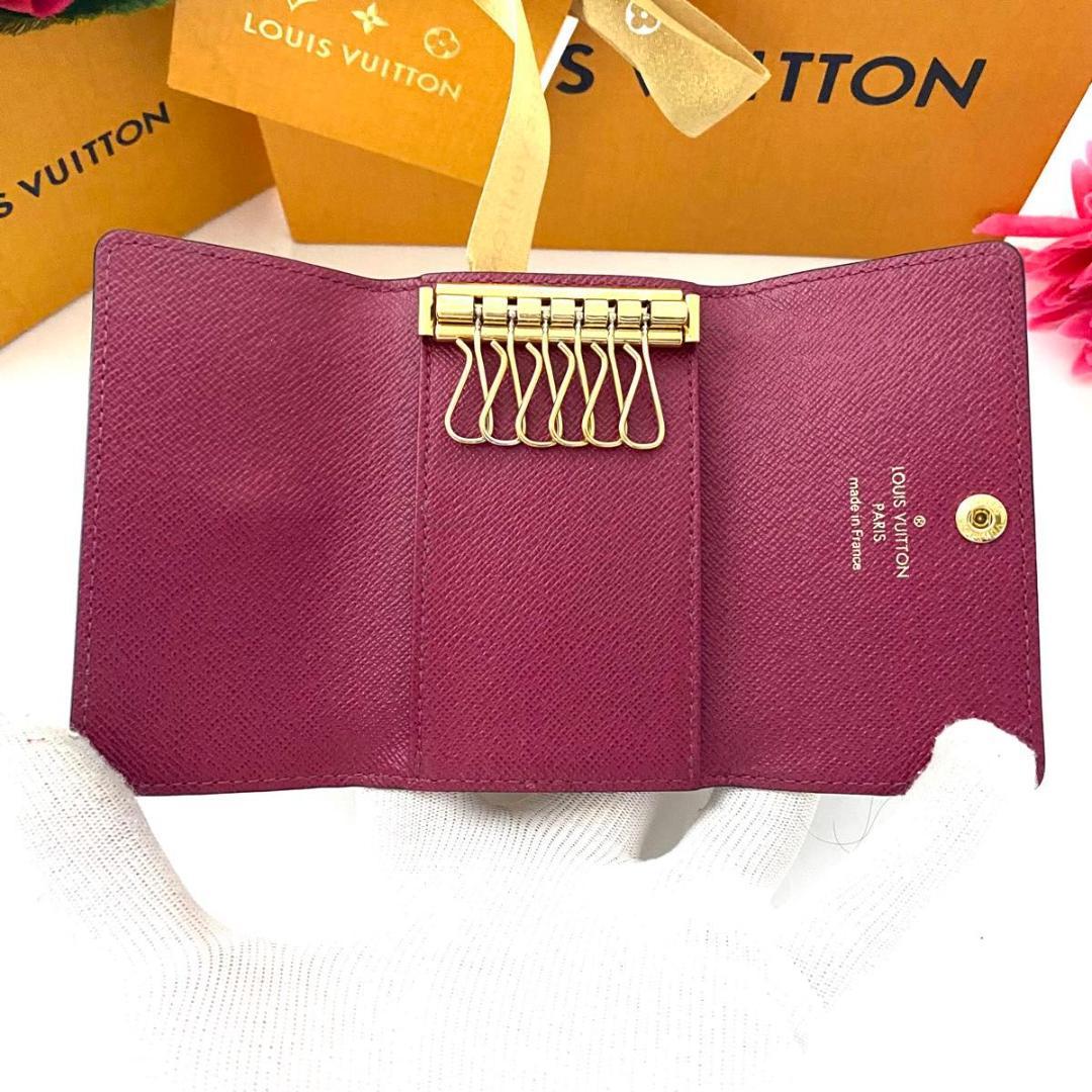 ルイ ヴィトン◎ミュルティクレ6 フューシャ　モノグラム キーケース ブラウン