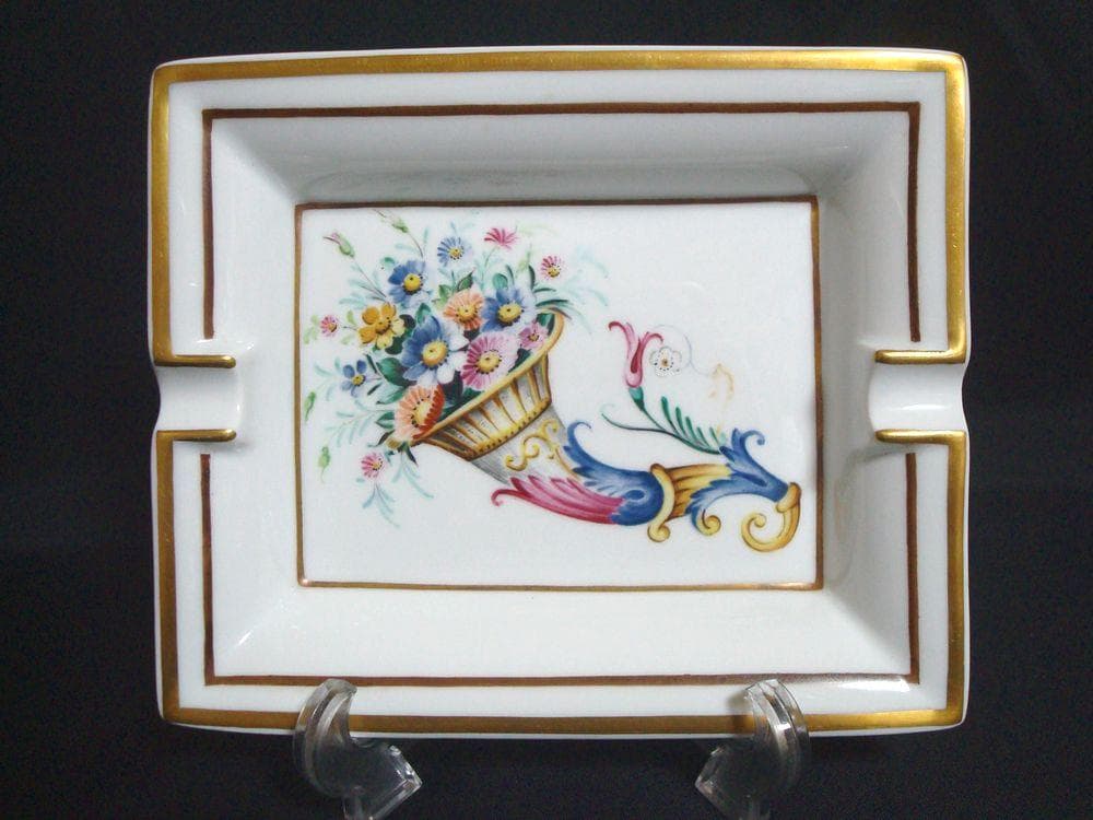 HERMES エルメス 灰皿 ビンテージ　花束　アッシュトレイ