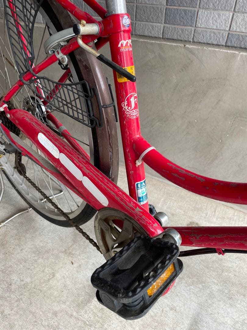 ⭐︎【世界に一台】⭐︎ギア付き改造27インチチャリ　旧デコチャリ残骸有り自転車状態悪