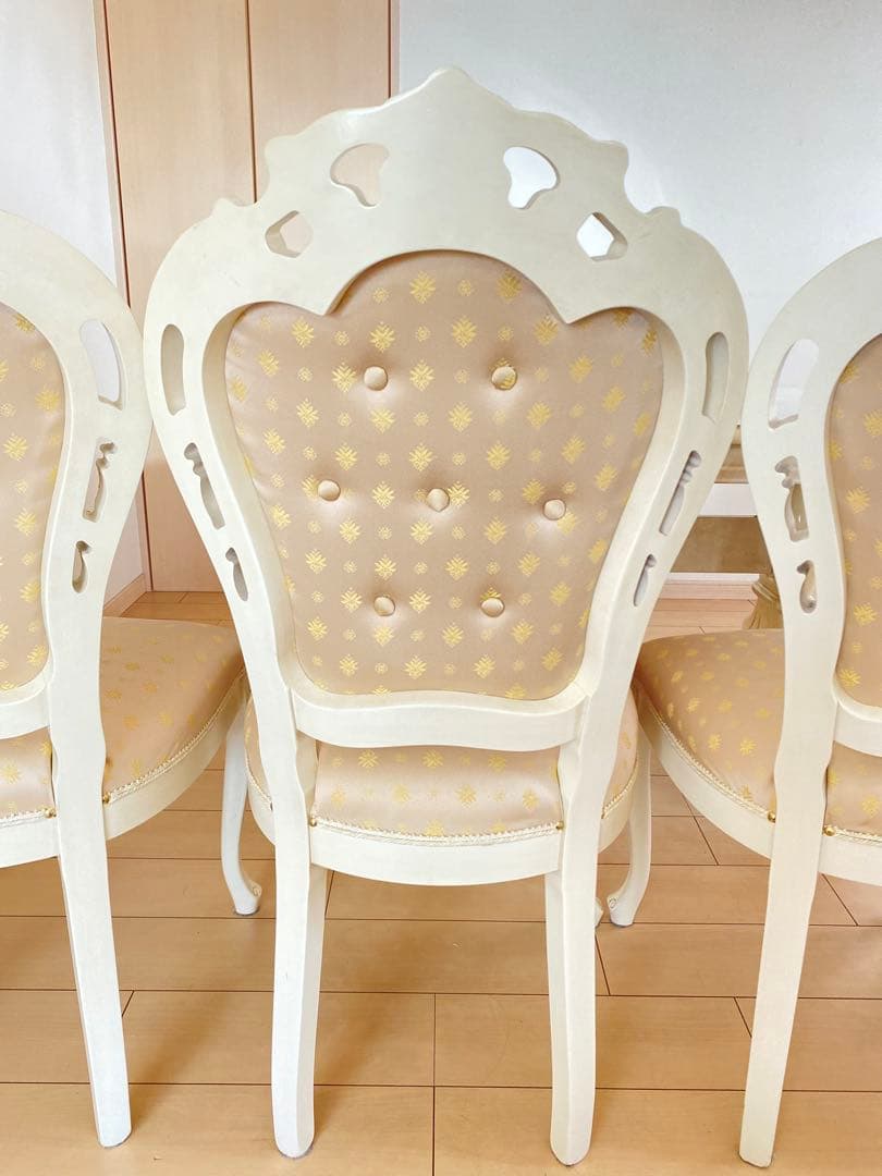 ③サルタレッリヴェルサイユ　ダイニングテーブル &チェア4脚　※5点販売のみ