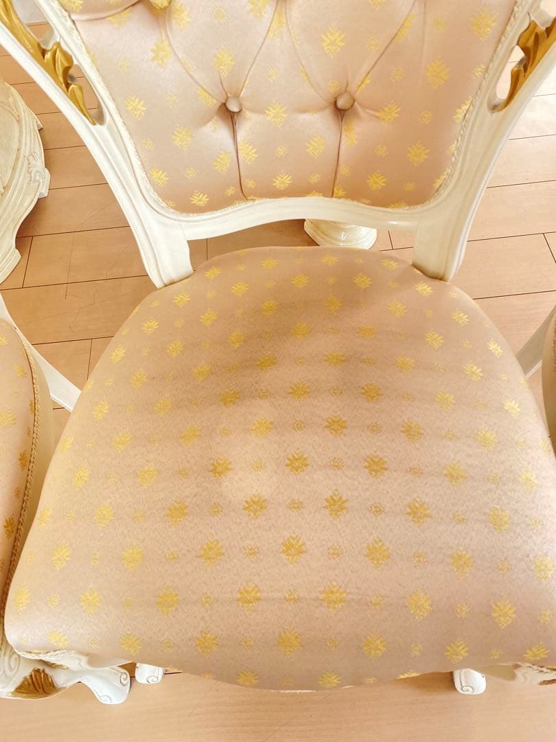 ③サルタレッリヴェルサイユ　ダイニングテーブル &チェア4脚　※5点販売のみ