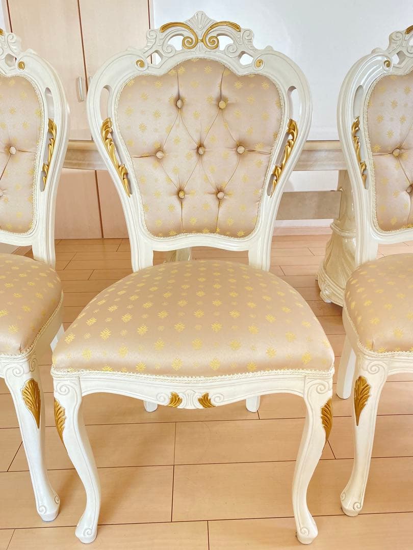 ③サルタレッリヴェルサイユ　ダイニングテーブル &チェア4脚　※5点販売のみ