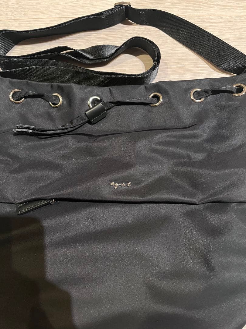 アニエスベー　巾着　ショルダーバッグ NS24－15 ブラック　美品
