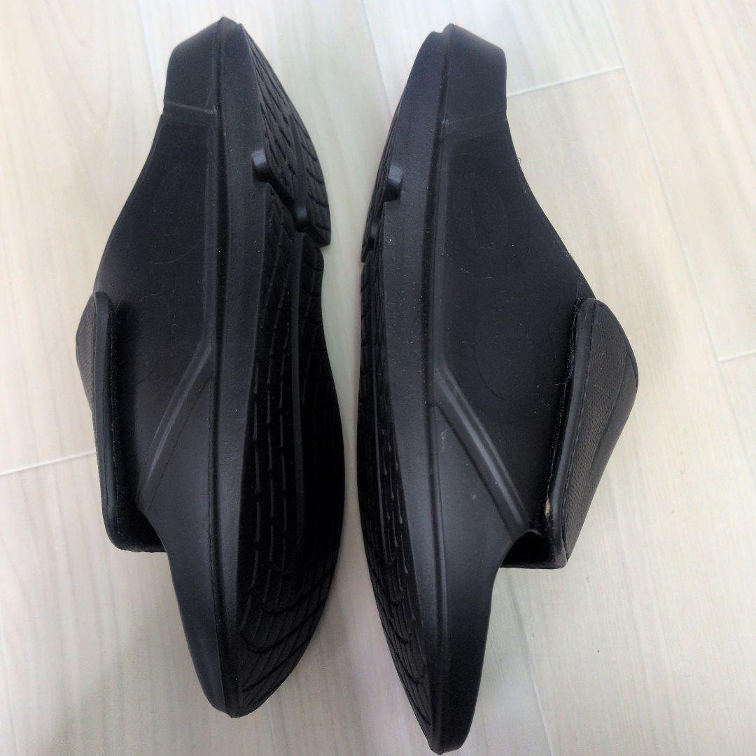 美品　OOFOS MEN'S OOAHH SPORT FLEX ブラック