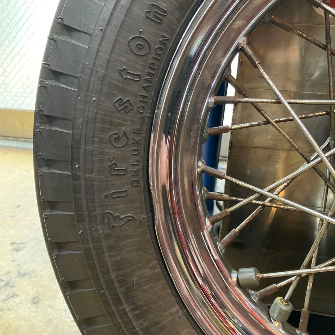 ハーレー　ショベル　16インチホイール　Firestone リプロタイヤ