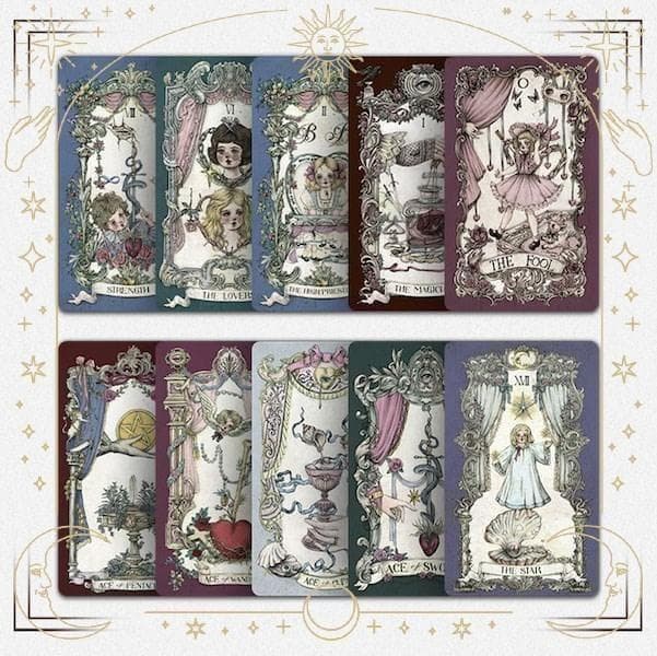 【正規品タロットカード】レトロ＆華麗ヨーロピアンバロックの世界✨魔術師城のデッキ