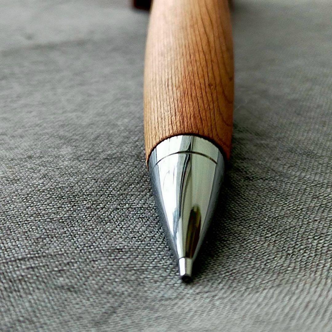 伊勢神宮　御山杉　ハンドメイド　木軸シャープペン　0.5mm　天然木　シルバー