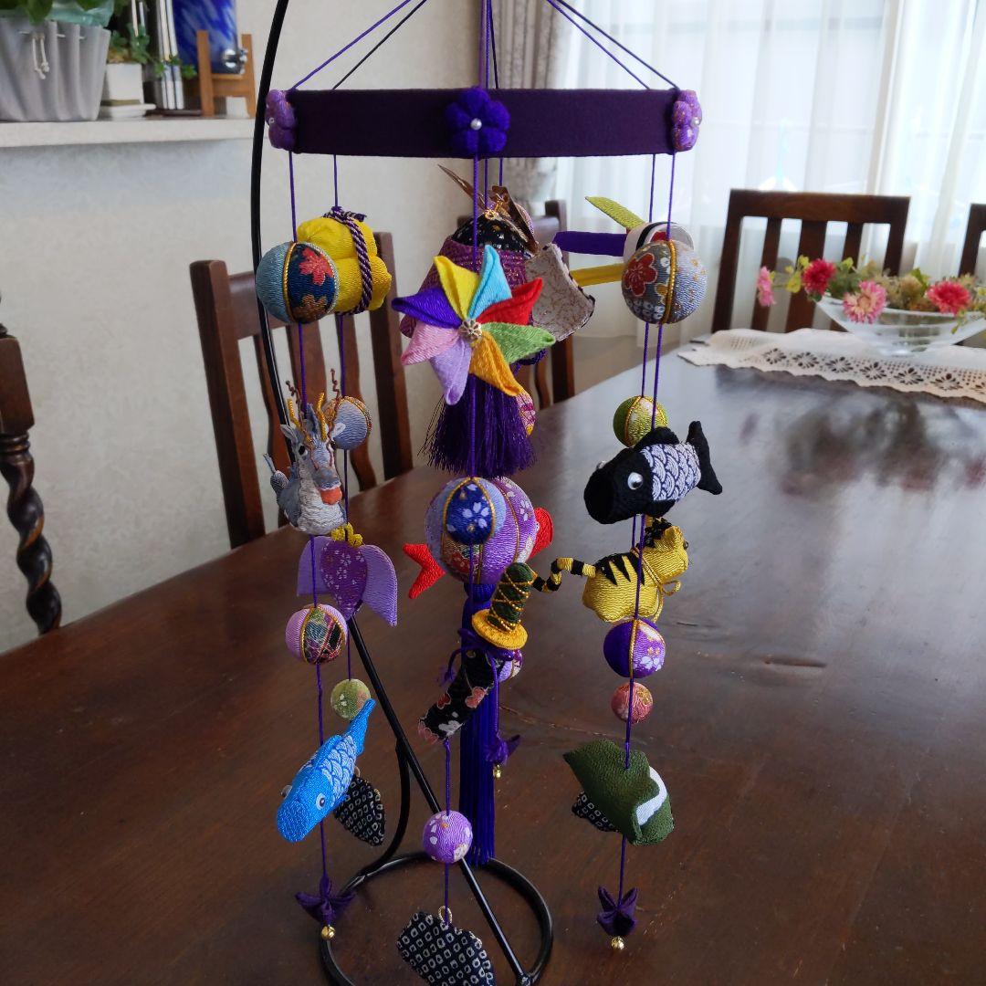 ちりめん細工　端午の節句下げ飾り　(龍付)　nananaまま♡