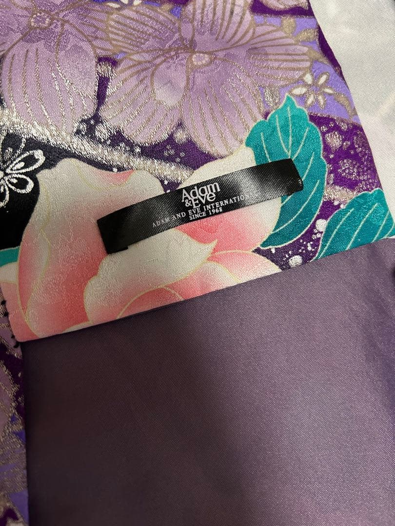 袴セット 卒業式 紫色 花柄 着物 サイズ1尺8寸