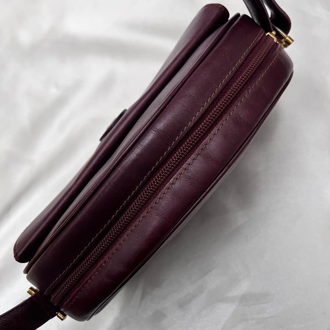 ◇美品◇カルティエ　マストライン　ミニショルダーバッグ　ボルドー　カーフレザー