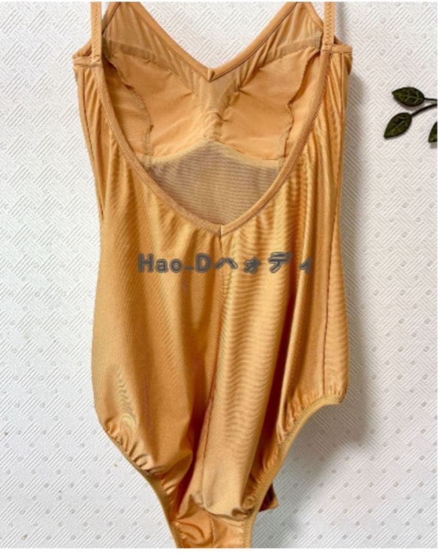新品★タンカラー★濃肌色★M★レオタード★胸パット付きインナー★バレエ