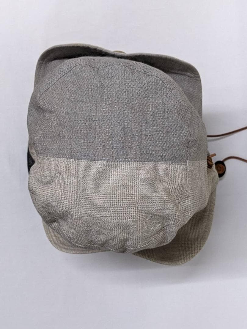 タカヒロミヤシタザソロイスト/ダブルバイザーハット/リネン混/レザー紐